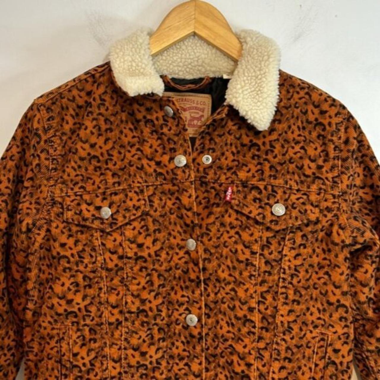 Leopard print levis letal jacket