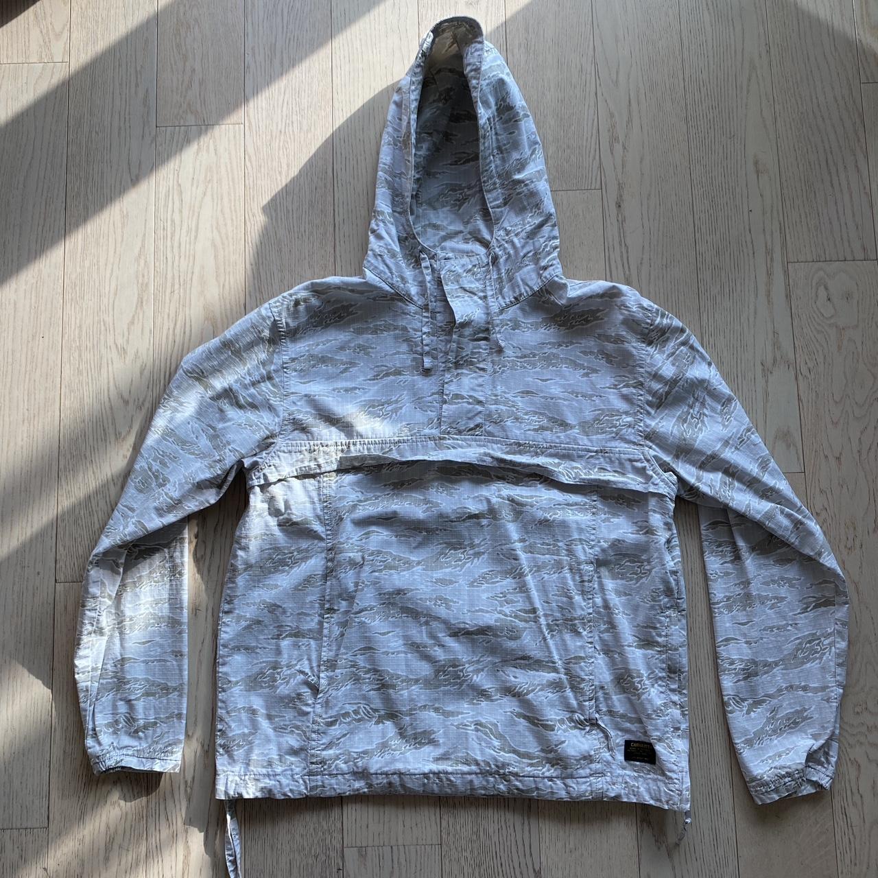Carhartt WIP Beige/White Camo Canvas Hooded Depop