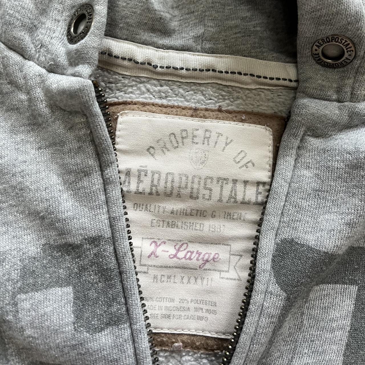 Vintage Aeropostale gray jacket Small distressing on... - Depop