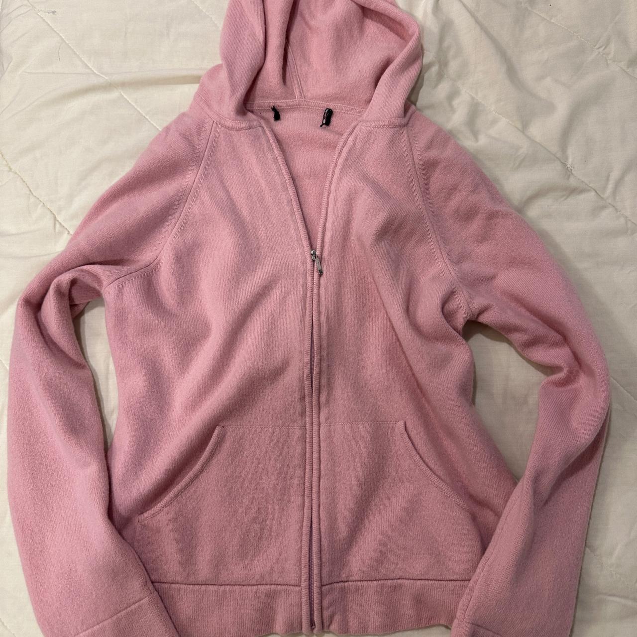 the cutest coquette pastel pink zip up, but i wore... - Depop