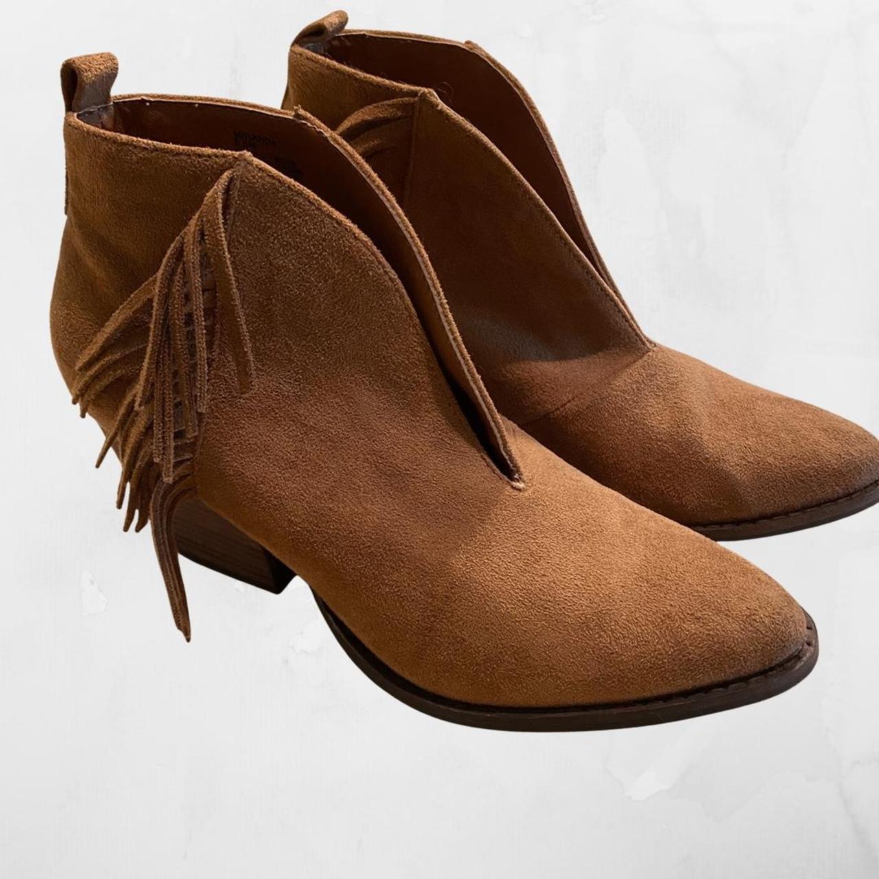 Coconuts fringe outlet booties