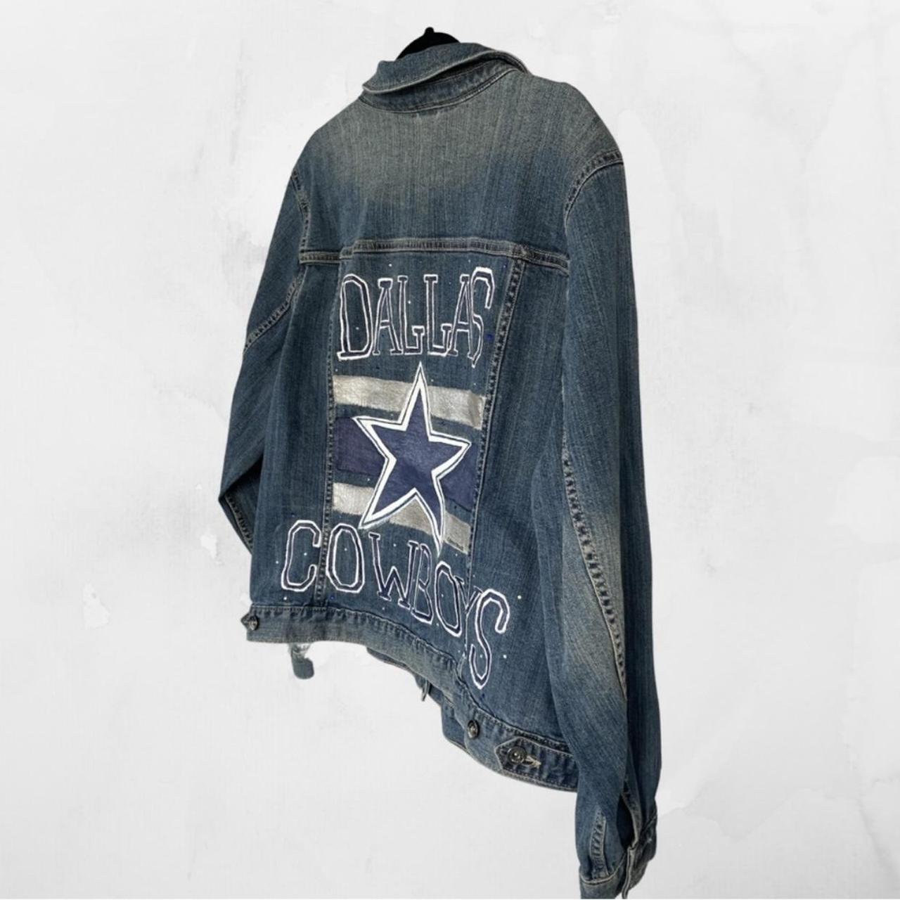 Hand Painted Dallas Cowboys Jean Jacket with