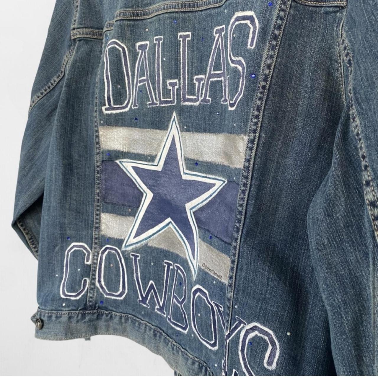 Hand Painted Dallas Cowboys Jean Jacket with