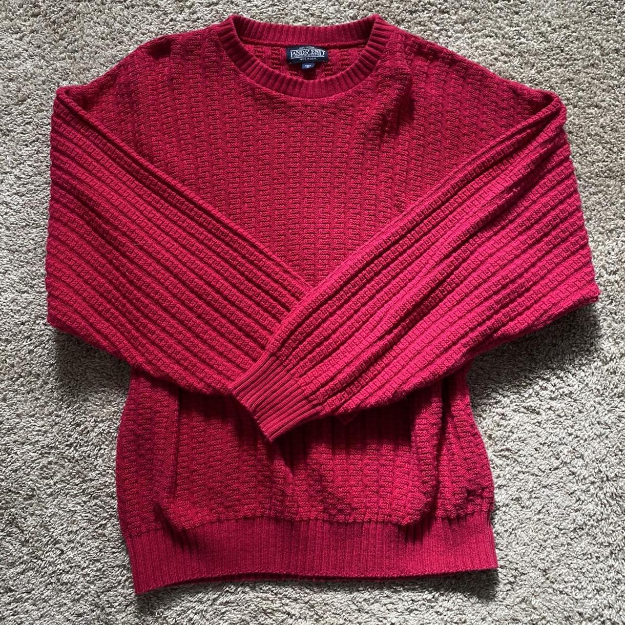 Lands' End Men's Pink Jumper Depop