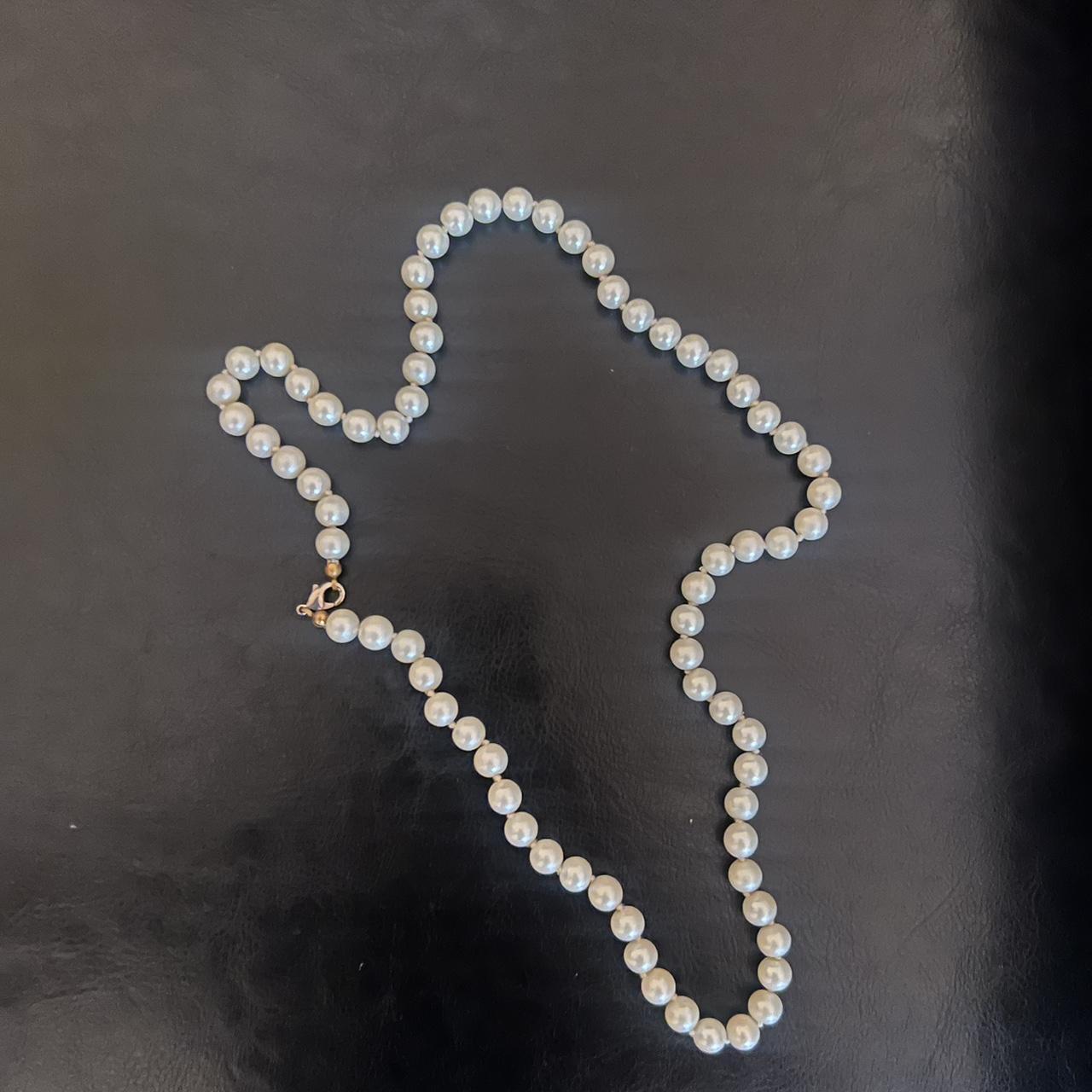 Genuine 7-8mm Natural White Freshwater Cultured Pearl Necklace 20 inch |  eBay