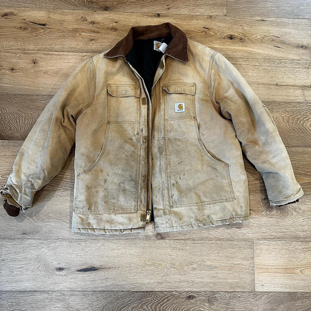 Vintage Carhartt Detroit Jacket Worn in Large... - Depop
