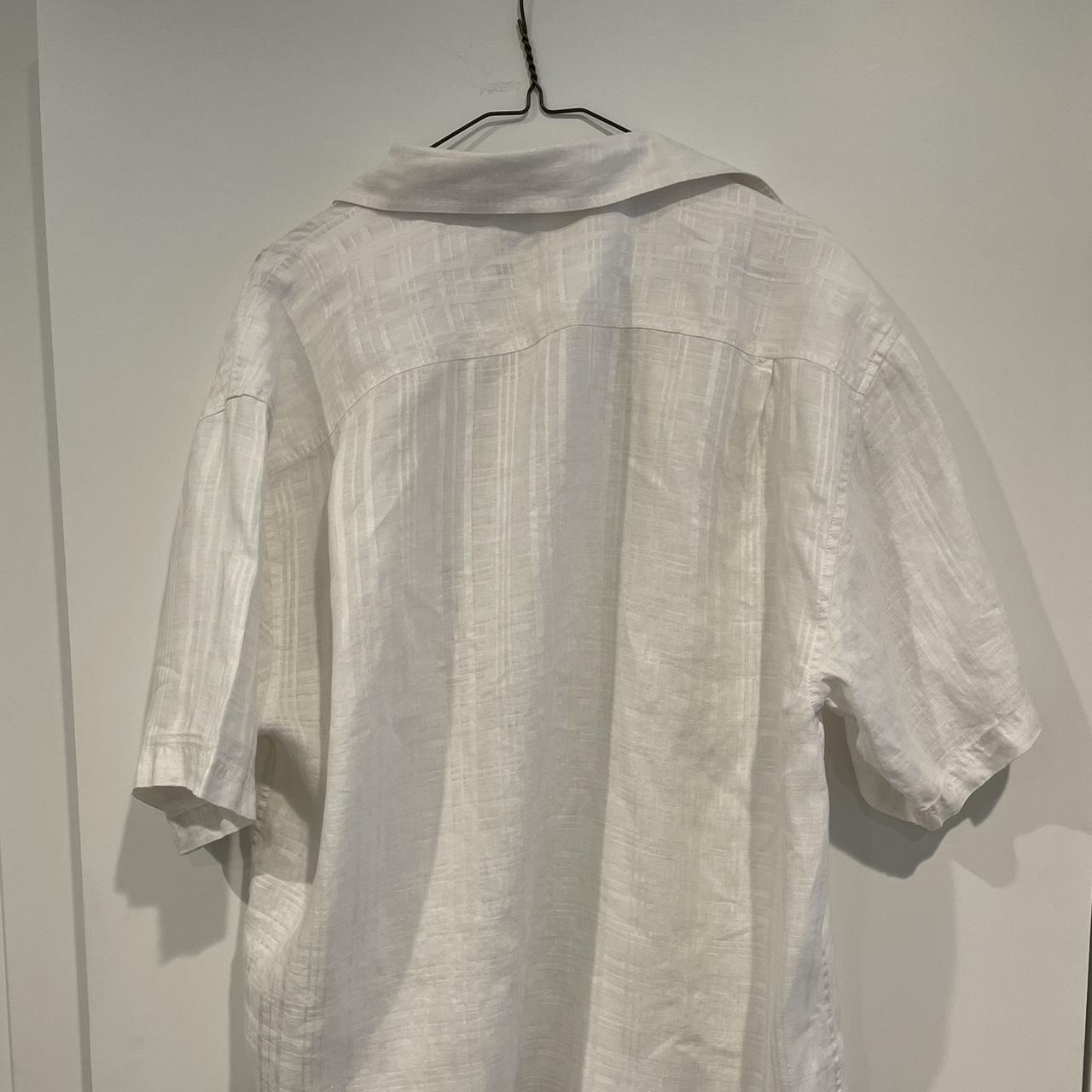 Super light white linen Tommy Bahama shirt! - Depop