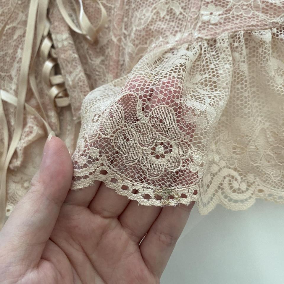 vintage victoria's secret butterfly lace bustier - Depop