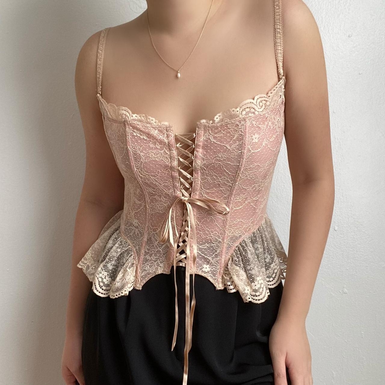 victoria's secret corset top brand new so cute just - Depop