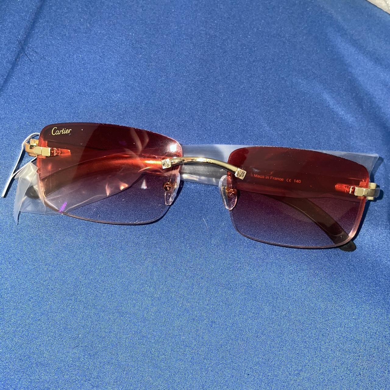 Red Cartier gradient glasses 100 authentic only. Depop