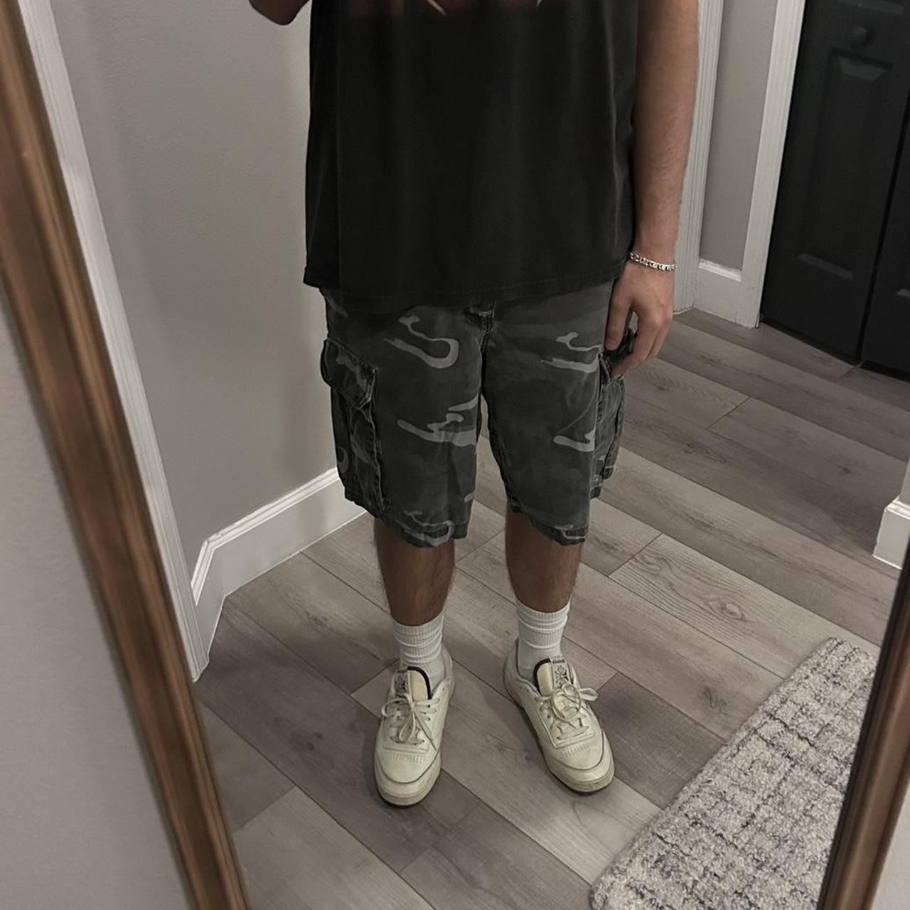 Baggy y2k faded glory camo cargo shorts Inseam: Depop