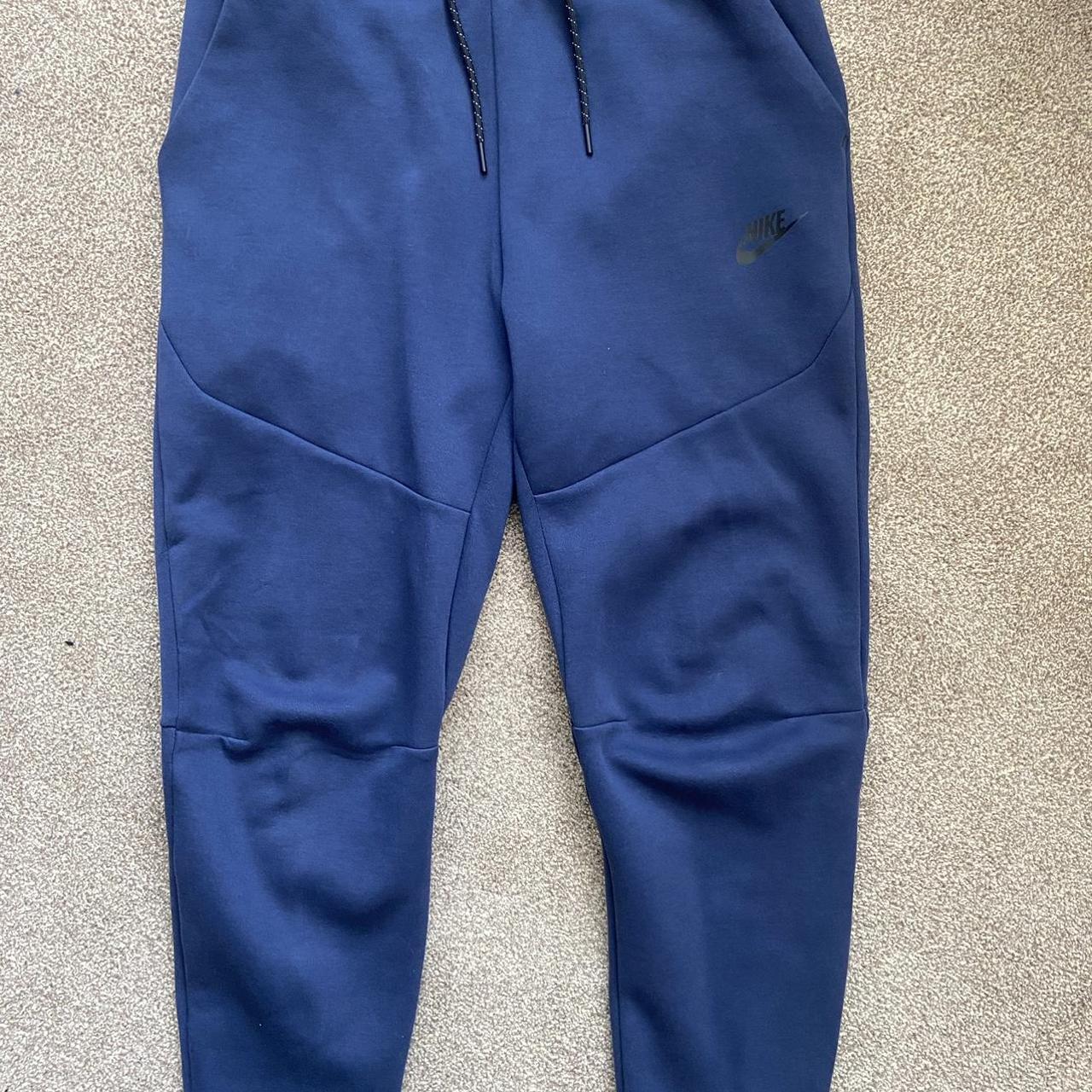 mens navy nike tech joggers