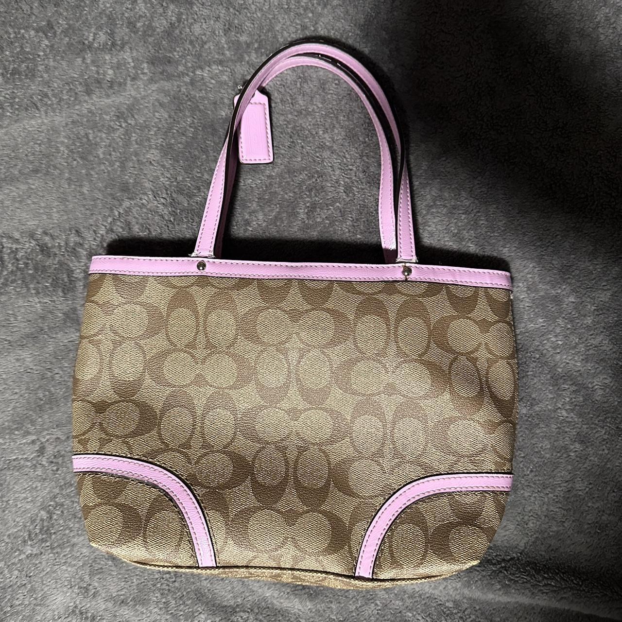 Coach Peyton Top Handle Small Tote With Pink... - Depop