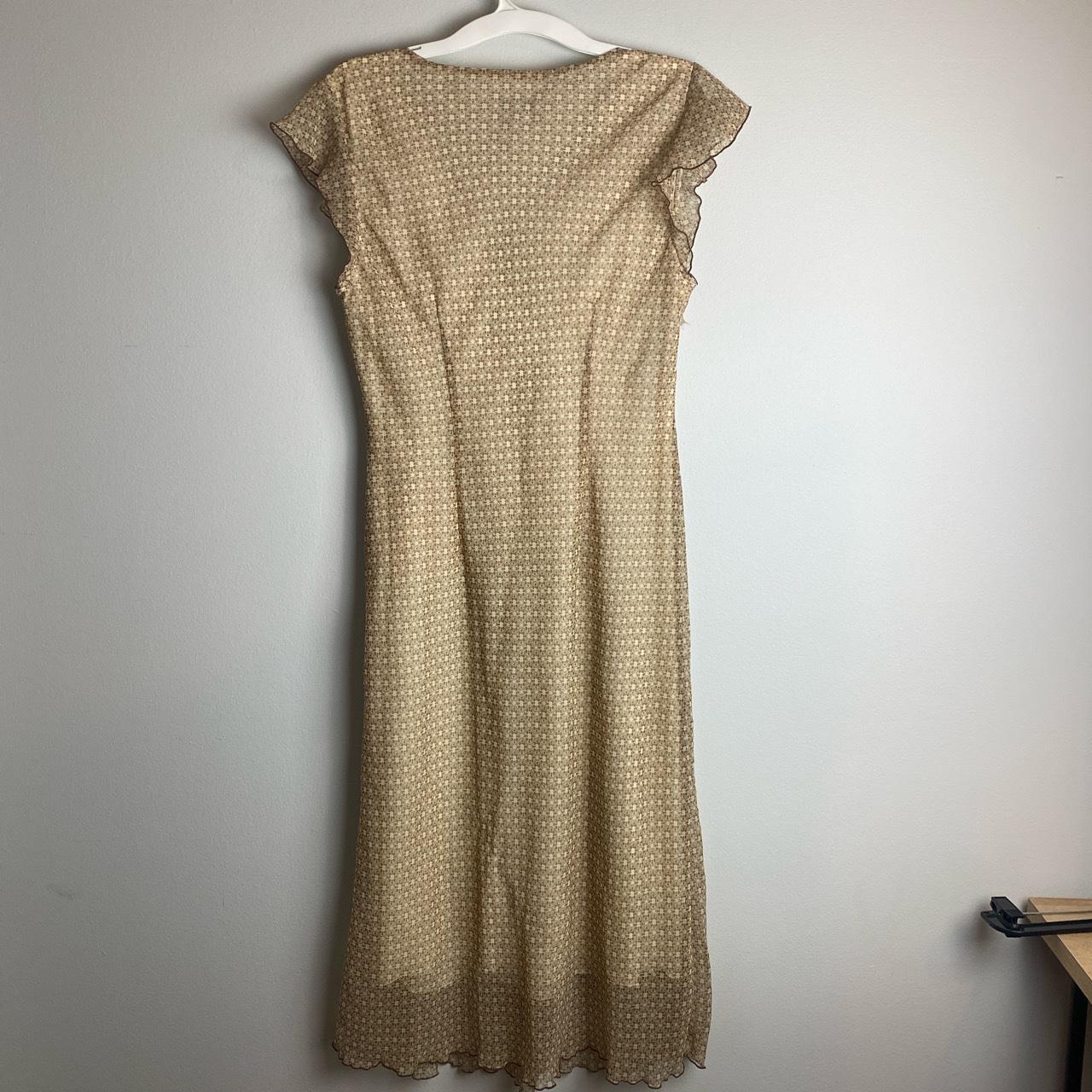 Women's Tan and Cream Dress | Depop