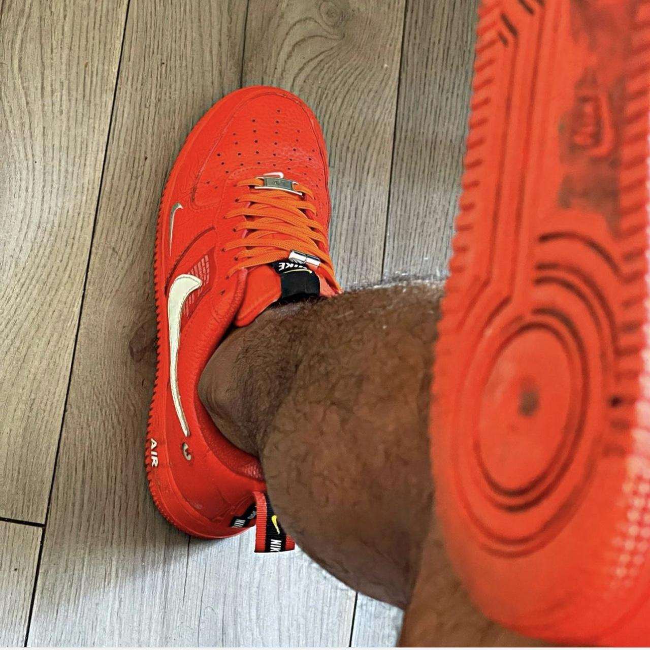 red and orange air force 1