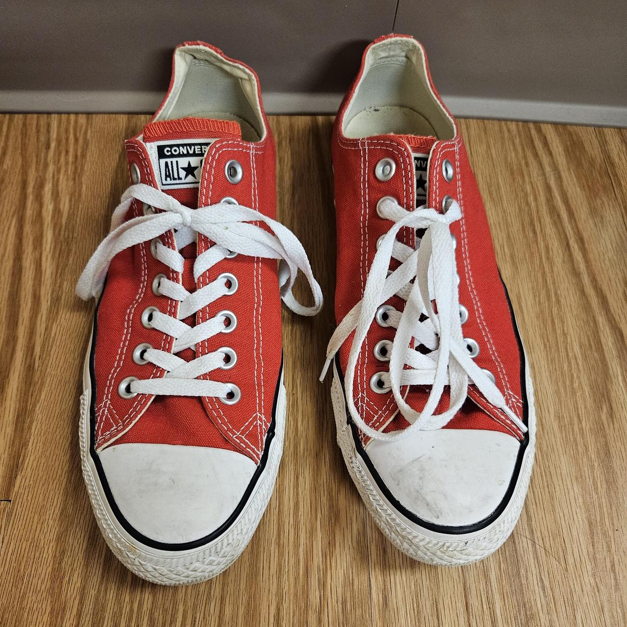 Converse All Stars Red Sneakers These shoes are in... - Depop