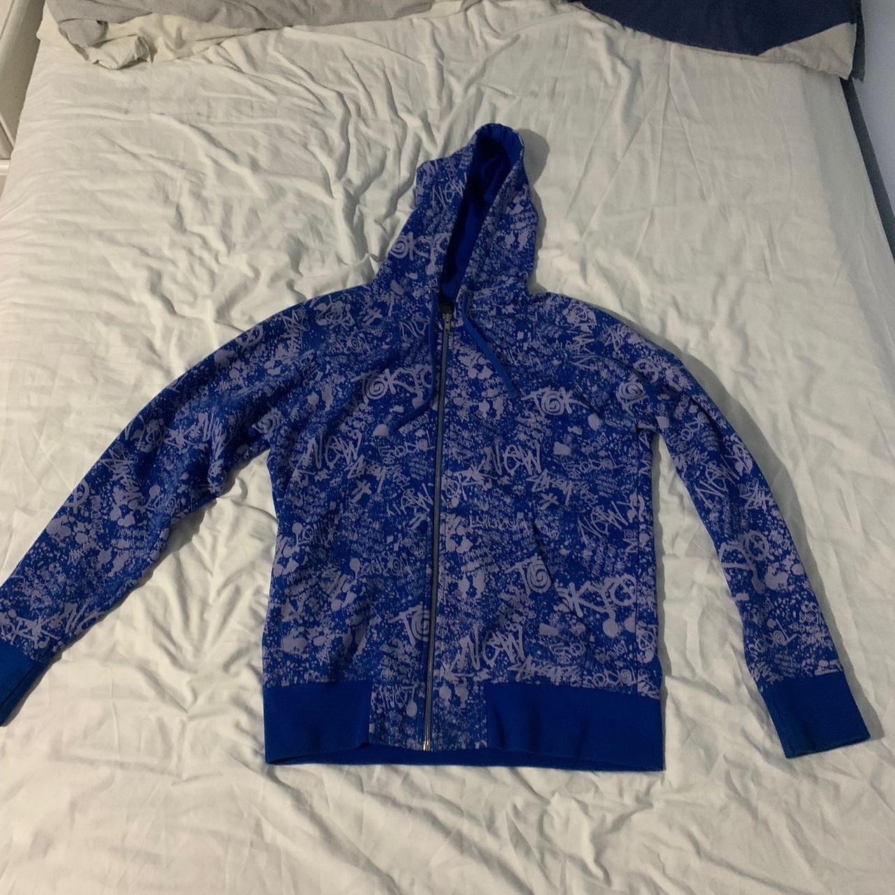 Stüssy Men's Blue Hoodie | Depop