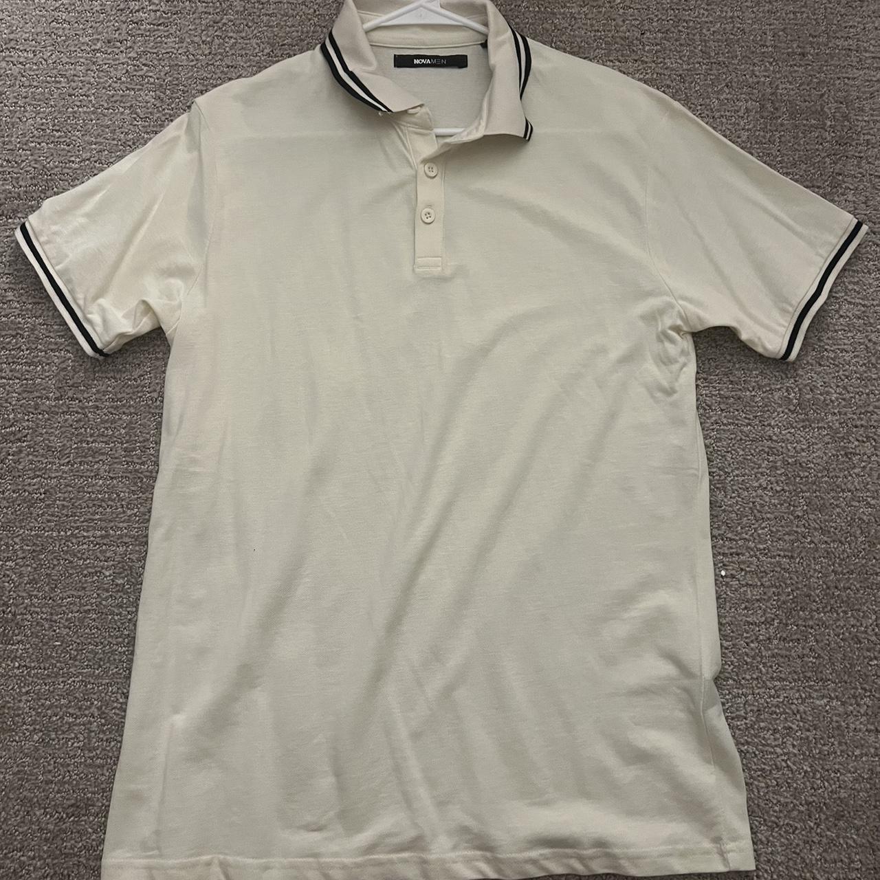 Vintage Fashion Nova Cream And White Polo - Depop