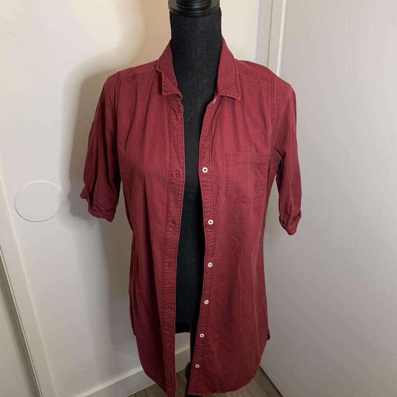 Long Rustic Red Button up from Hollister Co. shirt