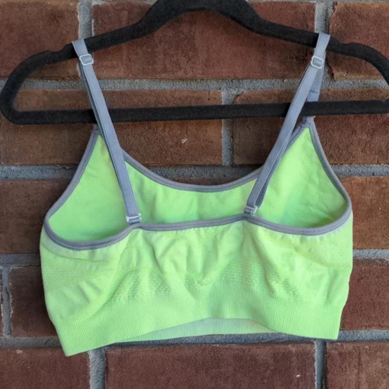 Champion Yellow Sports Bra Medium moderate to... Depop