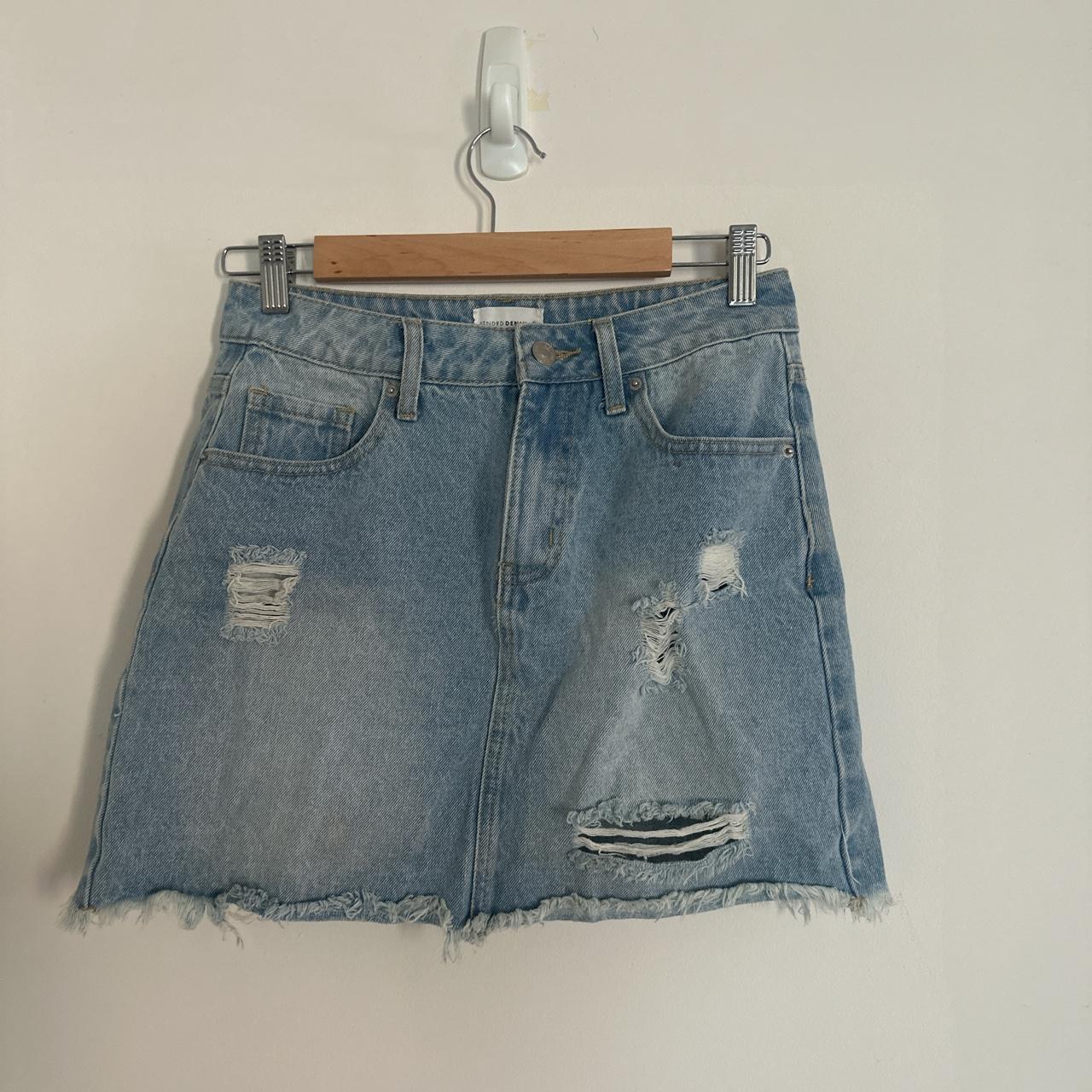 Denim skirt. Don’t know where it’s from but it says... - Depop