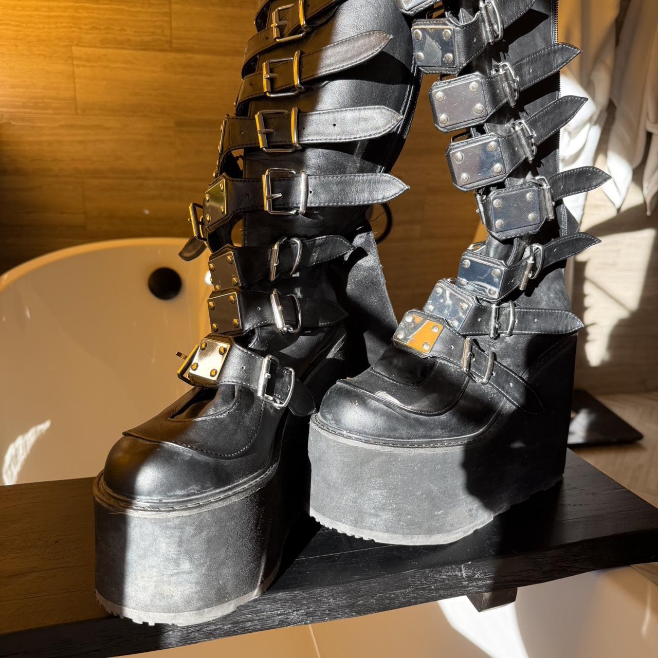 Demonia Women's Knee high Boots - Black - US 10 –… - image 4