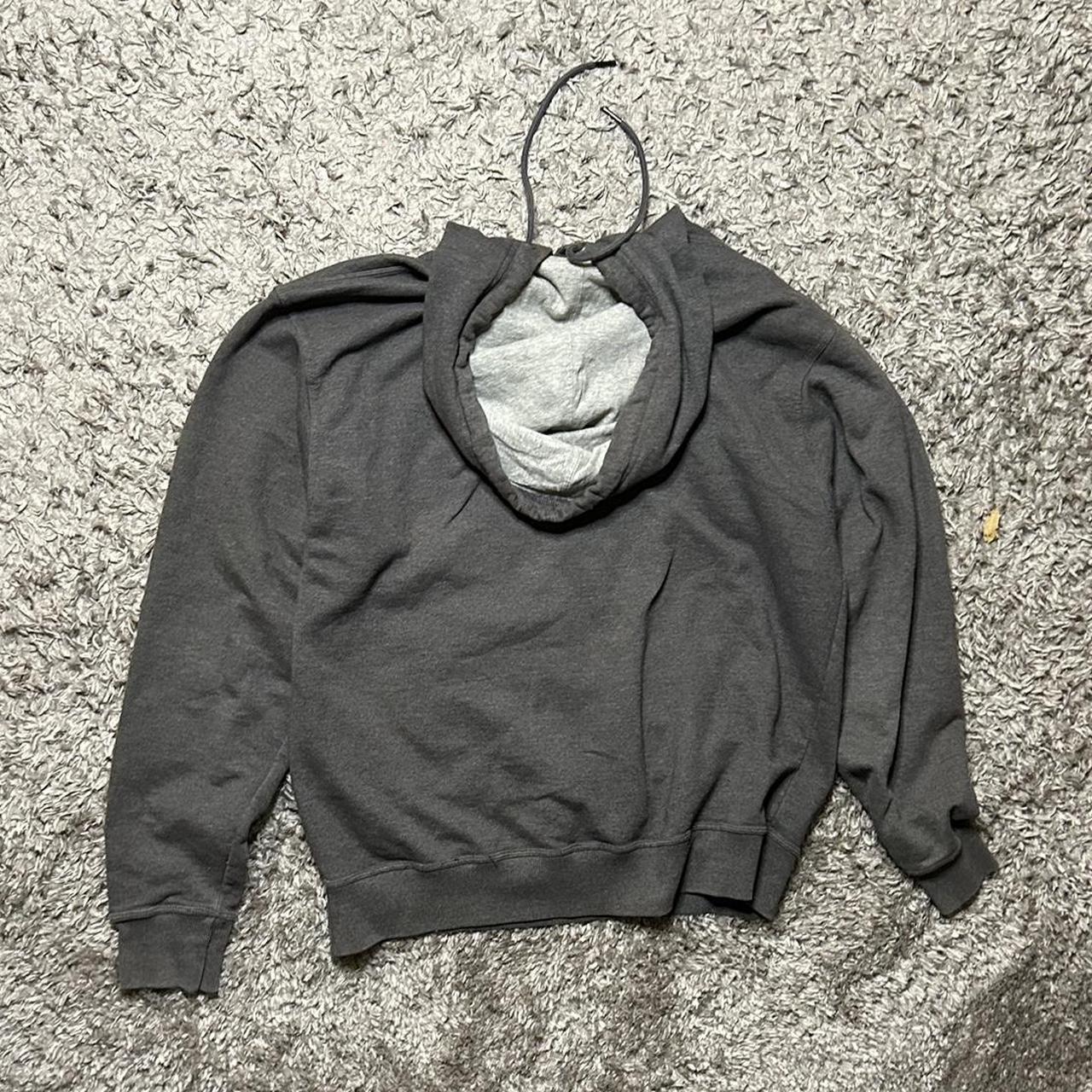 Large Grey Blank Champion hoodie #streetwear #blank... - Depop