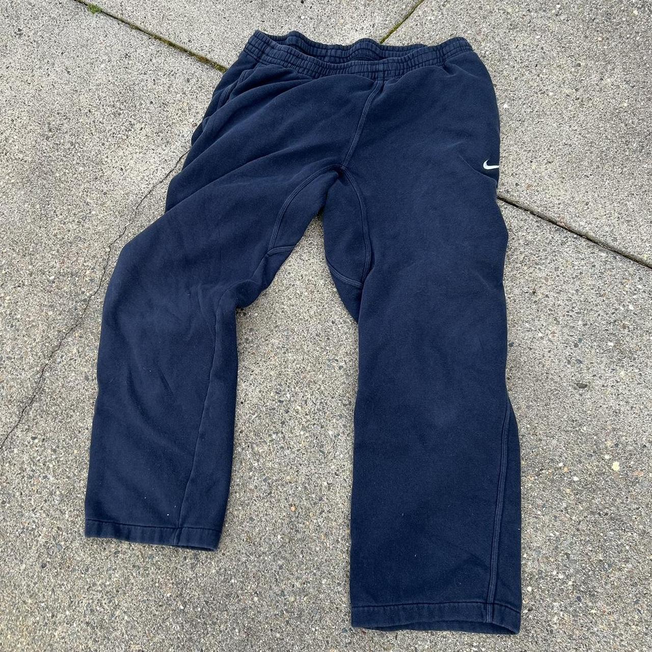 Navy baggy Nike sweatpants Size: XL #nike - Depop
