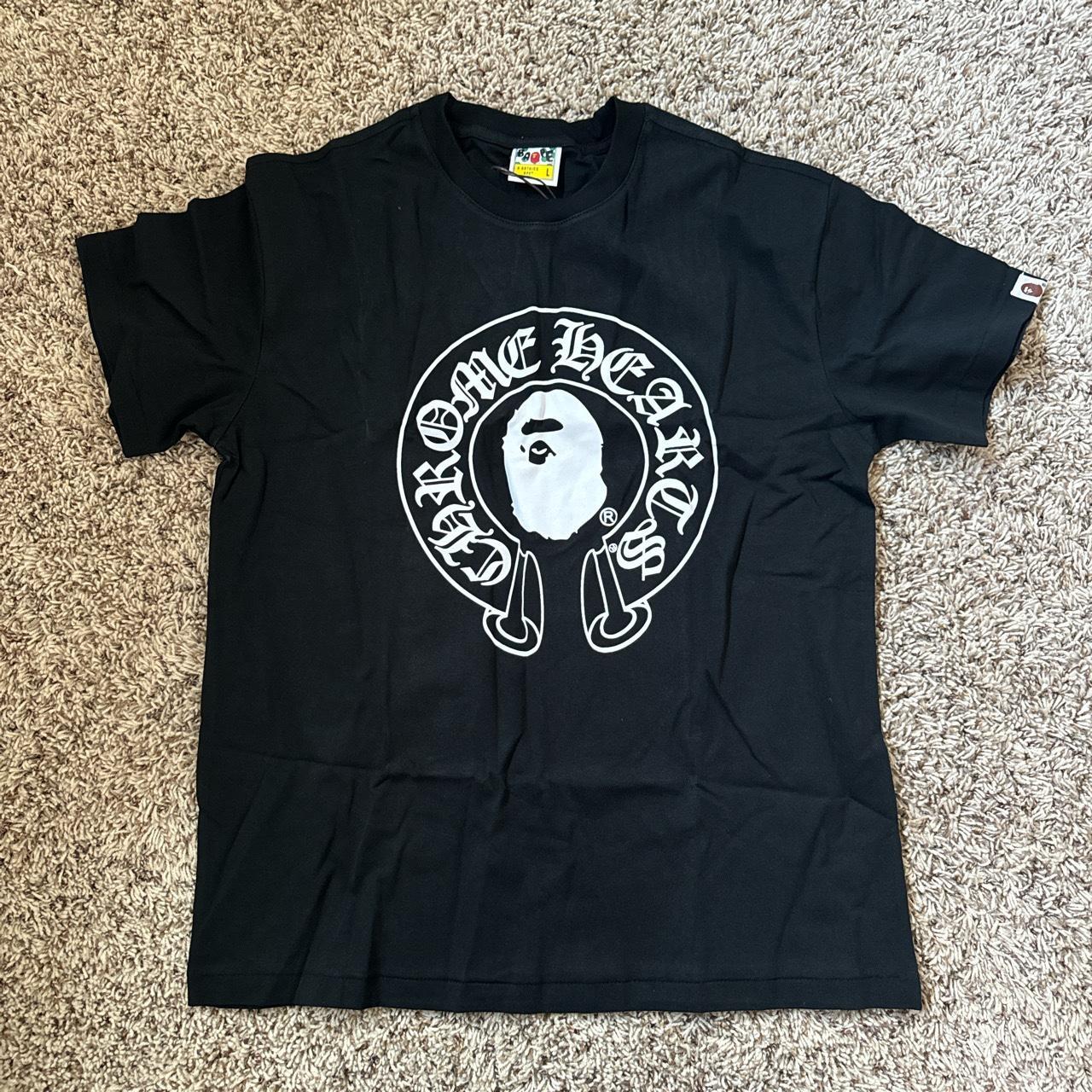 Bape x chrome hearts tee Size L Brand new - Depop