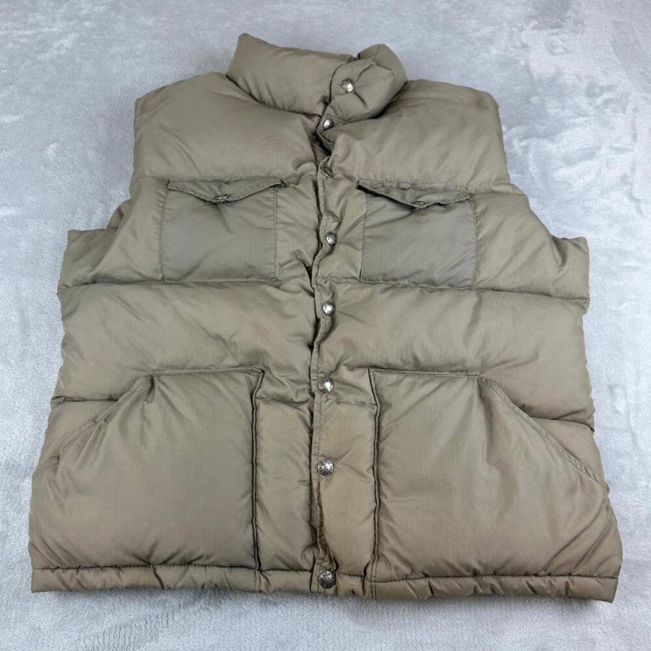 The North Face Beige Puffer Down Vest Made in USA. Depop