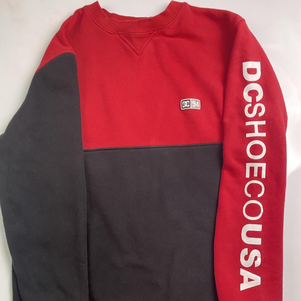DC Shoes Men's Red and Black Jumper