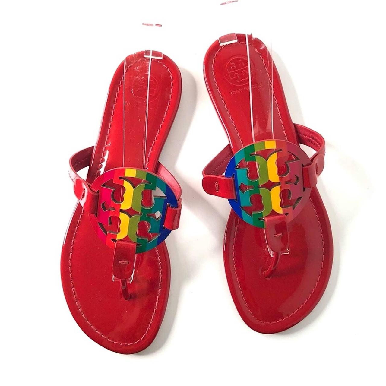 Bright rainbow 2024 tory burch sandals