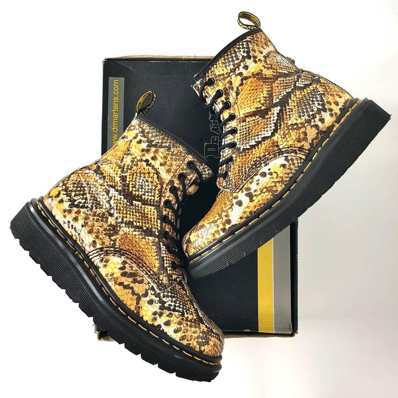 Snake print hot sale doc martens