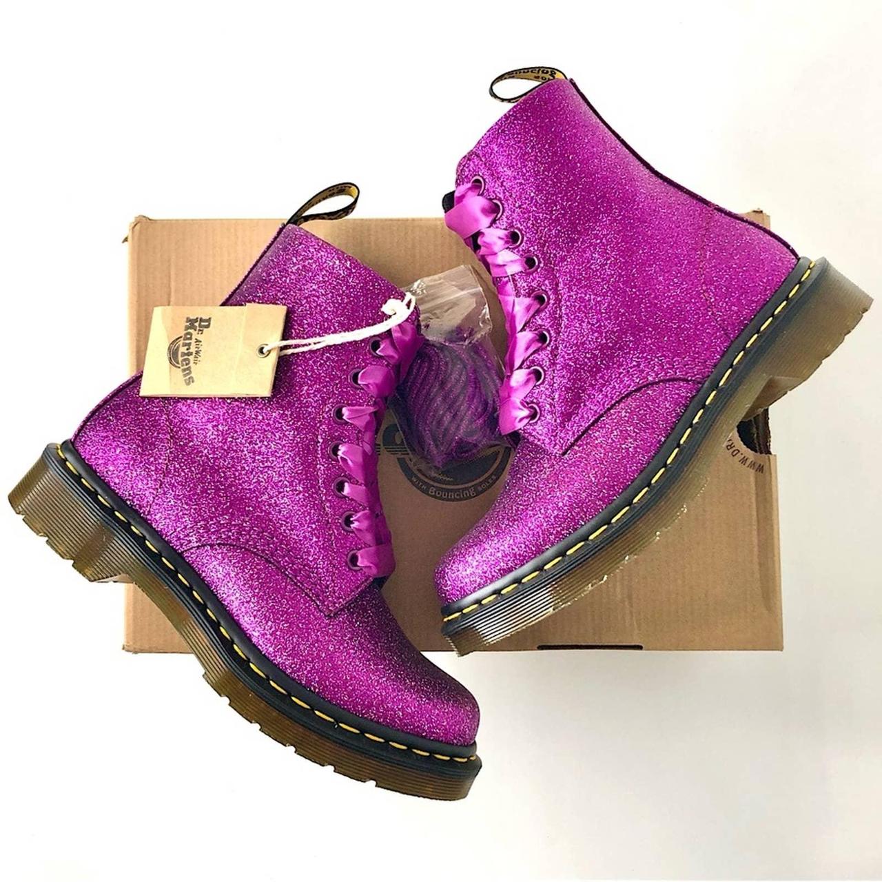 purple sparkle dr martens