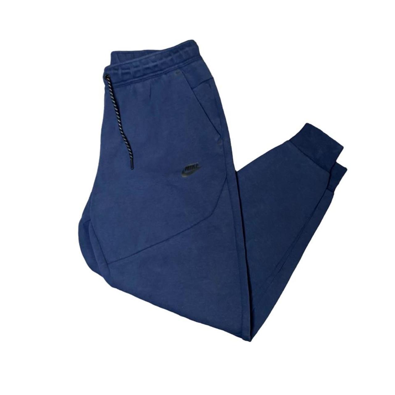 Nike tech fleece joggers Navy blue with black... Depop