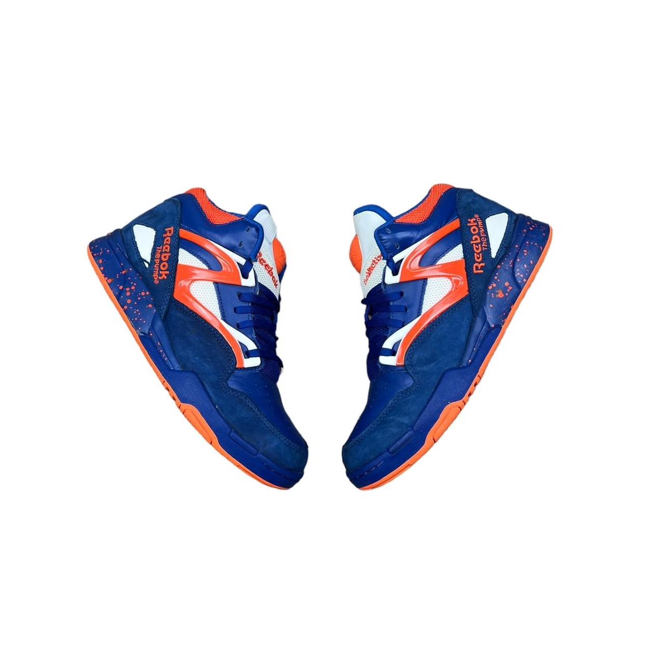 Vintage Reebok pump hexalite In blue and orange. Depop