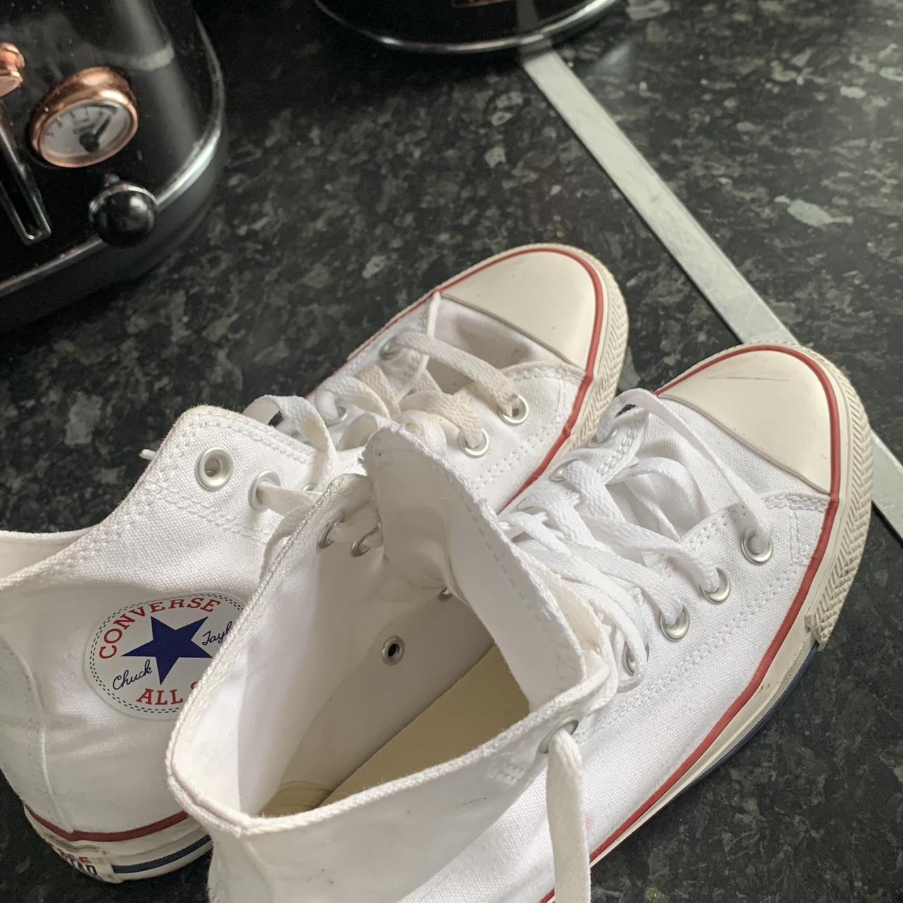 white converses for sale, need to go and willing to... Depop