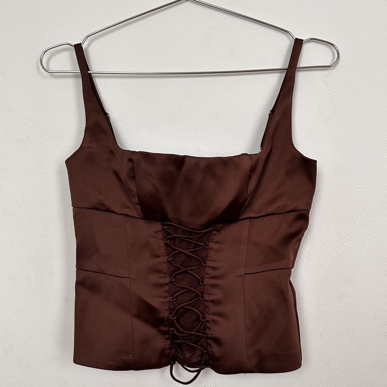 Longline lace up corset top from Oh Size