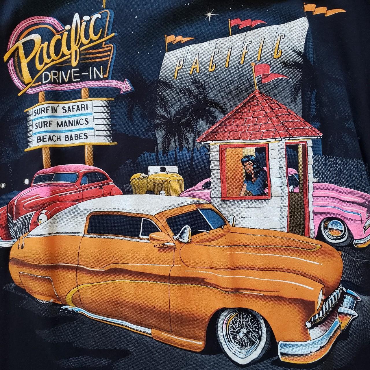 Vintage classic cars at a Drive Inn Movie. Says XL... - Depop