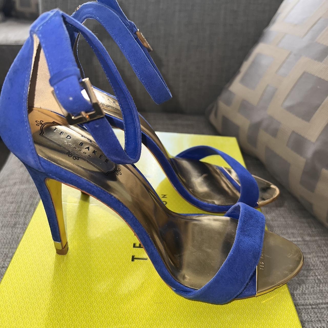 Ted Baker Suede Heeled Shoes in Blue | Lyst