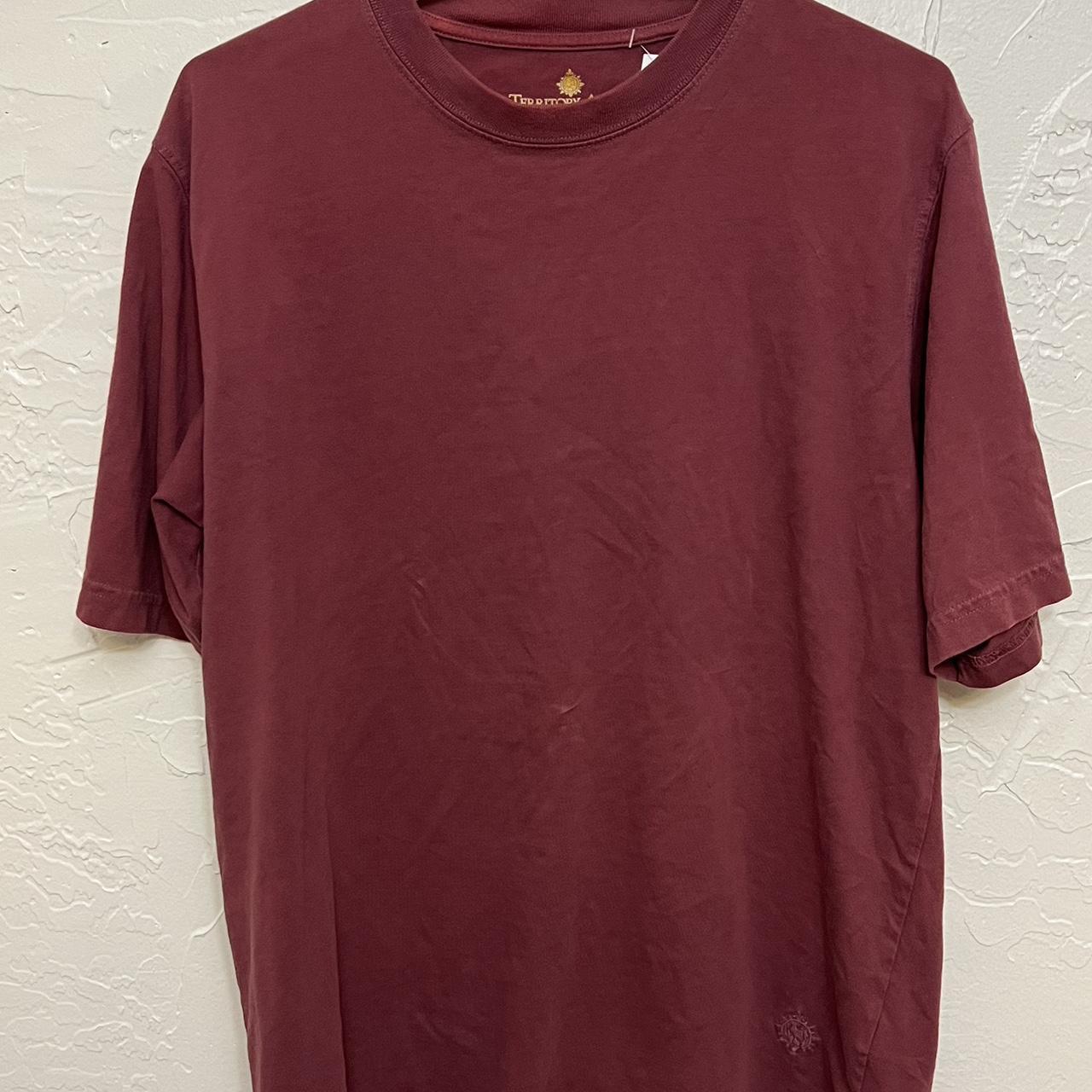 The Territory Ahead Men's Burgundy T-shirt | Depop