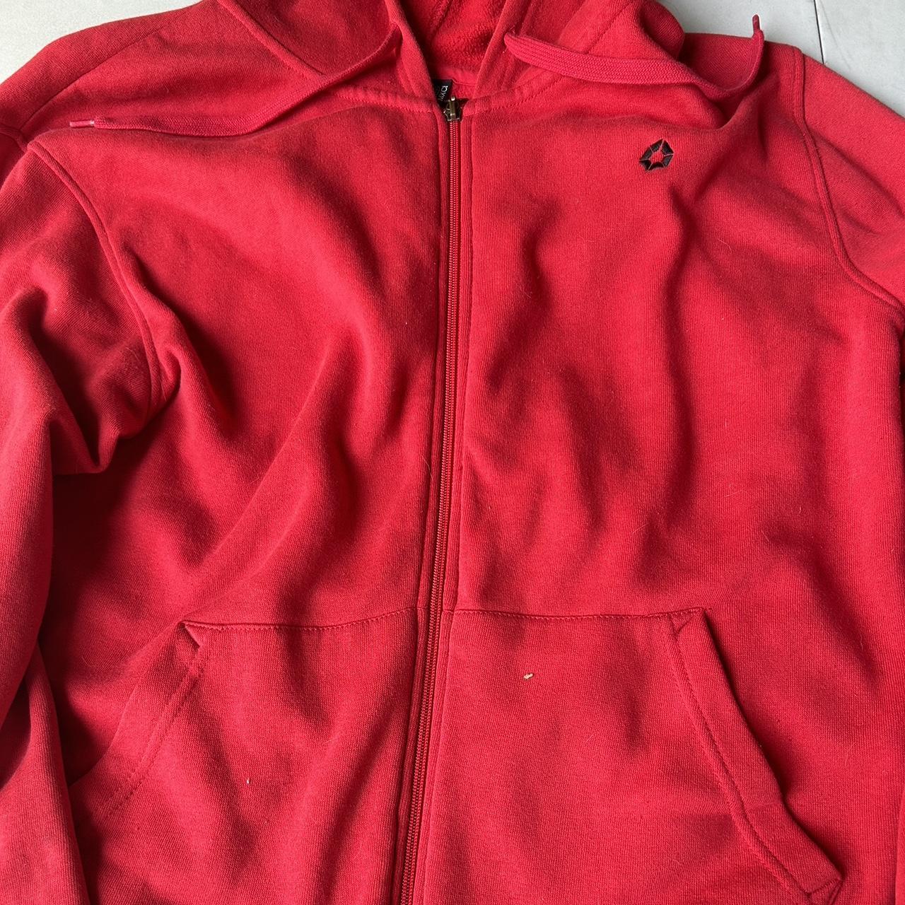 southpole red zip-up hoodie no wear at... - Depop