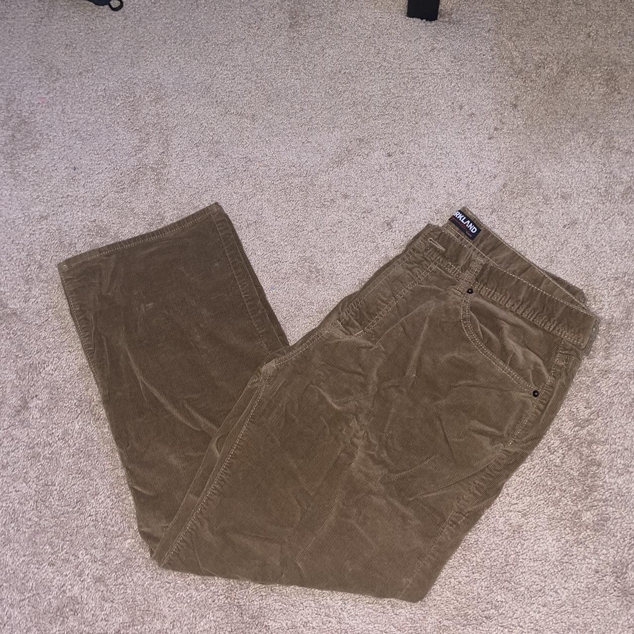 Costco Men's Khaki and Brown Trousers Depop
