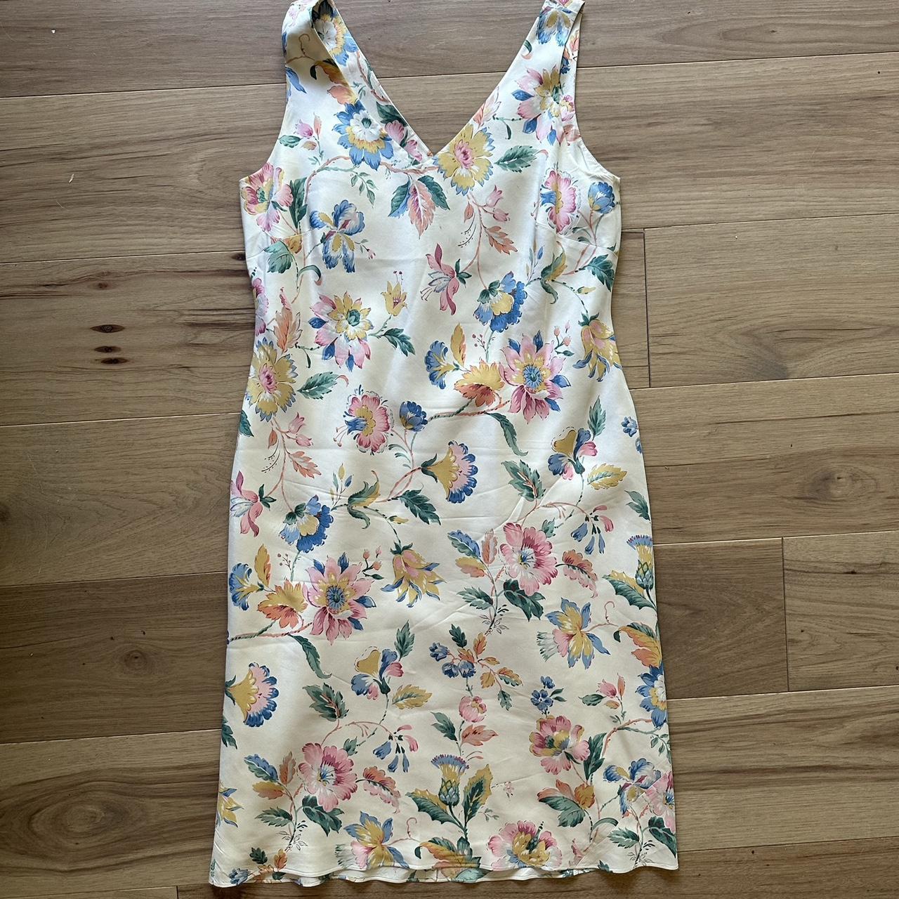 Ralph Lauren Silk Midi Floral Dress 100% Silk Such... - Depop