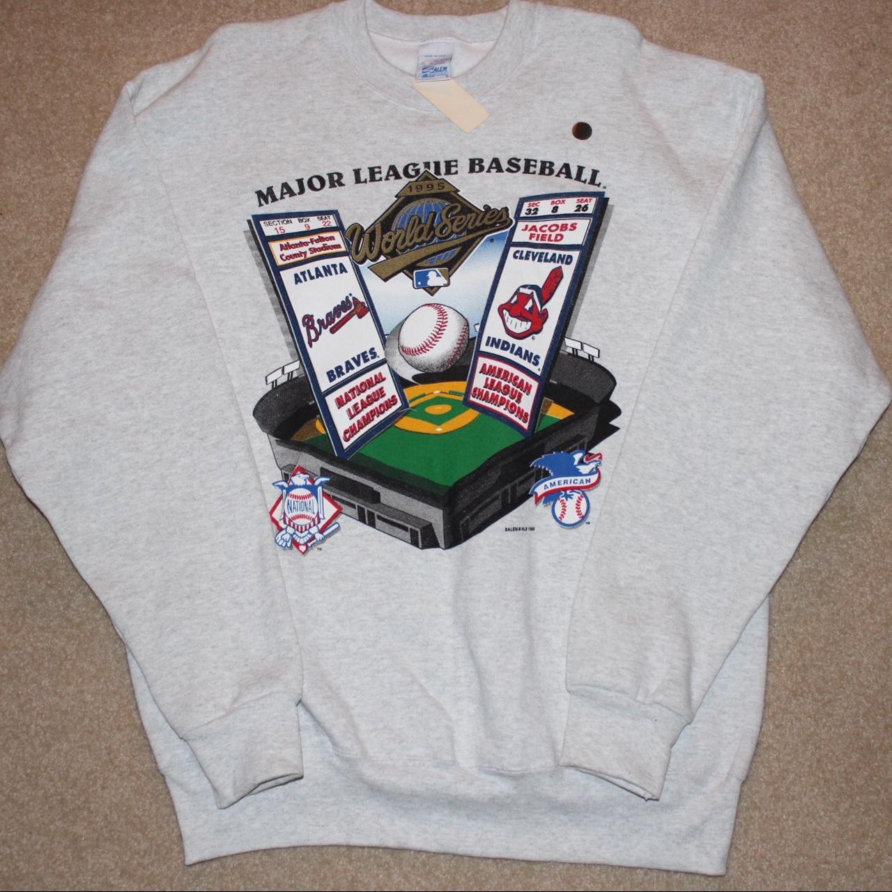 vintage 90s Cleveland Indians 1995 World Series - Depop