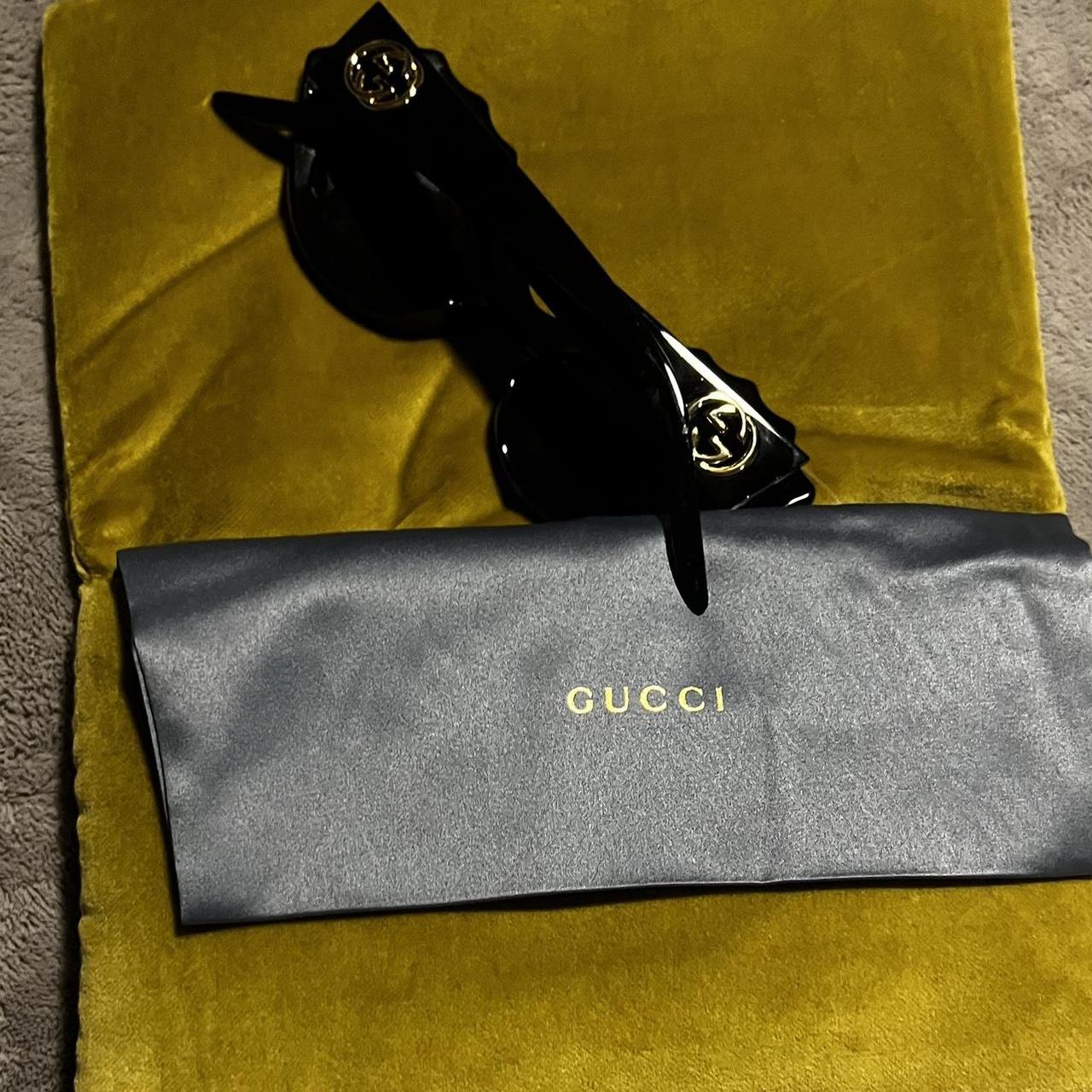 gucci cat eye sunglasses hollywood forever black | Depop