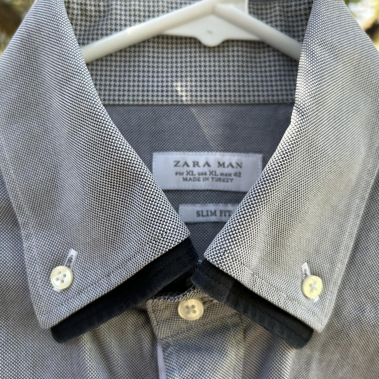 Zara Man Dress Pattern Shirt Size Medium. Slim Fit. Made In Turkey