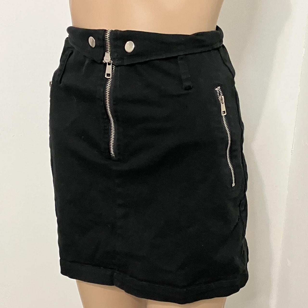 Hot black jean skirt. Good for a day out with your... - Depop