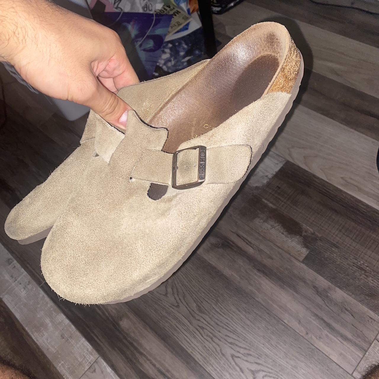 Birkenstock Men's Tan Clogs | Depop