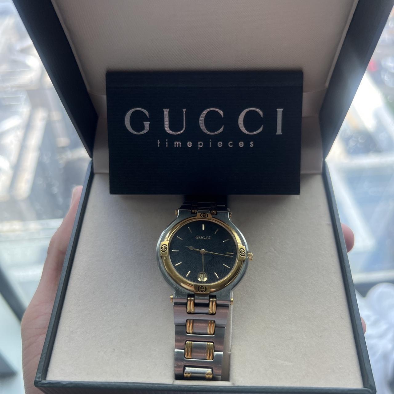Men’s Gucci gold/silver watch Watch needs new battery Depop